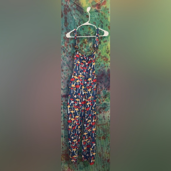 Alice in Appalacia Pants - Vibrant Mushroom Print Jumpsuit